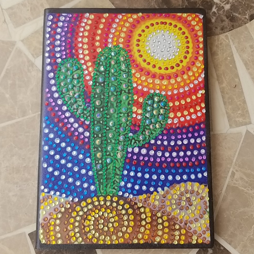 Jeweled Cactus Soft Leather Notebook/journal NWOT